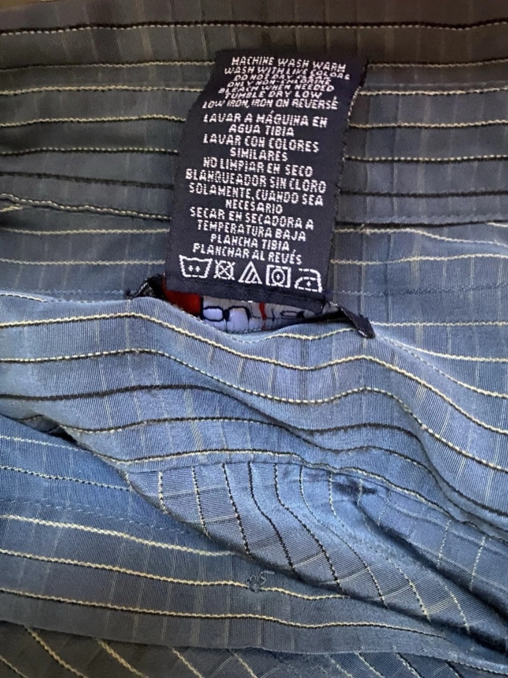 Puritan Blue Short-Sleeve Vertical Stripe Button-Down Shirt - Picture 4 of 5